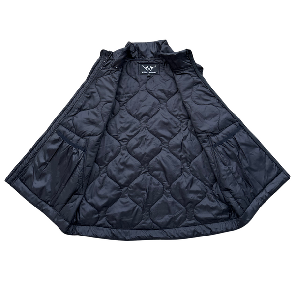 Wooby Hoody Outdoor Vest - Midnight Raid Black