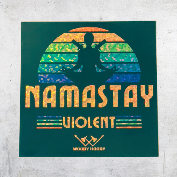 WoobyHoody Namastay Sticker - Holographic