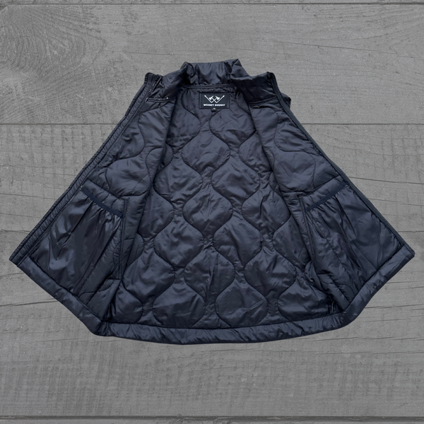 Wooby Hoody Outdoor Vest - Midnight Raid Black