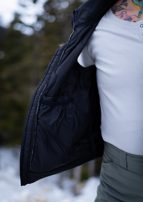 Wooby Hoody Outdoor Vest - Midnight Raid Black