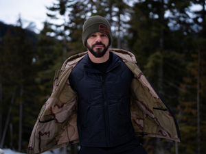 Wooby Hoody Outdoor Vest - Midnight Raid Black